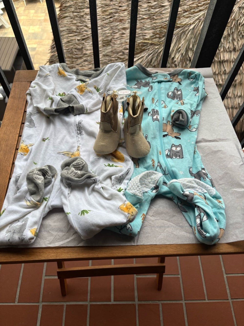 Unbranded Kids' Footed One-Piece Pajama - Blue & White - Picture 2 of 13